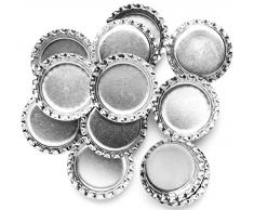 Cousin DIY Flaschenverschlüsse, Metall, silberfarben, 14 Stück