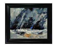 overstockArt 88114080 Pol Ledent Abstrakter Kunstdruck auf Leinwand mit schwarzem Satin King Rahmen