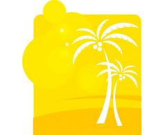 INDIGOS 4052166718219 Wandtattoo ME402 goldene Palme 80 x 80 cm