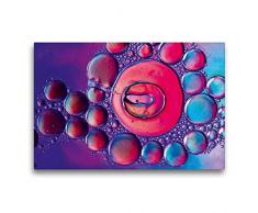 Premium Textil-Leinwand 75 x 50 cm Quer-Format Farbrausch mit Öl und Wasser | Wandbild, HD-Bild auf Keilrahmen, Fertigbild auf hochwertigem Vlies, Leinwanddruck von Veronika Rix