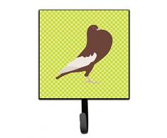 Caroline s Treasures Englisch Kröpfer Taube grün Wandhaken, Multicolor, S