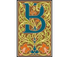 Indigos 4051719710465 Wandtattoo MF070 B Buchstabe wundervolles Ornament Pflanze Blume Tribal 96 x 59 cm