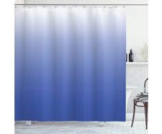 OMBRE Duschvorhang, ambesonne, Tiefe Geheimnisvolle Ocean inspiriert blauen modernes Design Home Kunstdruck, Stoff Badezimmer Decor Set mit Haken, 190,5 cm lang, blau, weiß