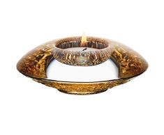Orrefors Discus Crystal Votivkerze, 3,8 x 10,2 cm, goldfarben