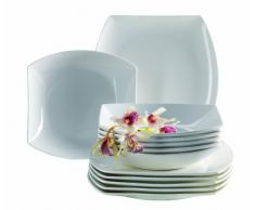 Verso ® by Mäser, Serie Vicino, Tafelservice 12-teilig mit je 6 Teller tief und flach, Design vom Feinsten