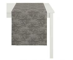 APELT Läufer, Polyester, schwarz, 48 x 140 x 0.2 cm
