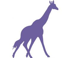 INDIGOS 4250380596594 Wandtattoo w058 Giraffe Afrika, 96 x 77 cm, violett