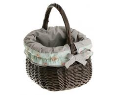 e-wicker24 Einkaufskorb aus Weide, Korb, Dunkelbraun, 31 x 31 x 40 cm