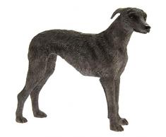 The Leonardo Collection Lurcher Hundefigur stehend, Kunstharz, grau, H13cm