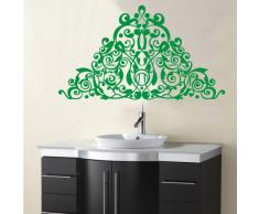 INDIGOS 4052166043243 Wandtattoo w257 Ranken, Ornamente Wandaufkleber 120 x 64 cm, grün