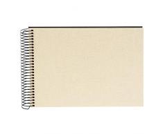 Goldbuch Spiralalbum, Bella Vista, 24x17 cm, 40 schwarze Seiten, Leinen, Sandgrau, 20 923