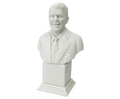 Design Toscano President (1911-2004) Statue Präsident Ronald Wilson Reagan (1911–2004), Skulptur, Marble Resin, Weiß, 7.5 x 11.5 x 19 cm
