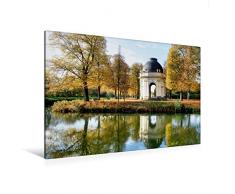 Calvendo Premium Textil-Leinwand 120 cm x 80 cm Quer, Pavillon - Südöstliche Ecke des Gartens | Wandbild, Bild auf Keilrahmen, Fertigbild auf Echter Leinwand. Herrenhäuser Gärten Hannover Orte Orte