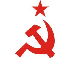 INDIGOS 4250380589992 Wandtattoo w027 Hammer Sichel UDSSR Wappen 120 x 82 cm, rot