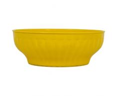 Stefanplast Gerippter Salatschüssel, weiß/Intense türkis/Lime grün, 22 cm