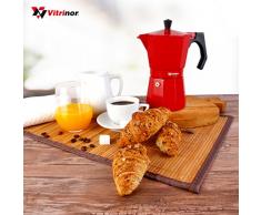 VITRINOR Kaffeemaschine, rot, 12 tazas