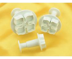 Teigschaber 13109Â Hortensie Designs Set von 3Â StÃ¼ck weiÃ Kunststoff 9Â x 21Â x 6Â cm