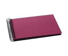 Goldbuch Spiralalbum, Bella Vista, 23 x 17 cm, 40 schwarze Seiten, Leinen, Fuchsia, 20908
