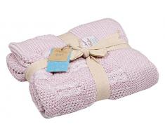 Plaid und Decken by Homemania bb11003 Decke, 100% Baumwolle, Rose, Einzelbett, 90 x 90 x 0.1 cm