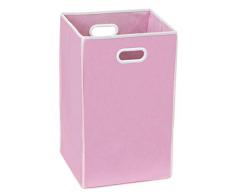 Simple Houseware Wäschesammler, zusammenklappbar Rose