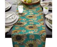 Chic D Tischläufer 4. Juli US Flagge Streifen Karo Baumwolle Leinen Tischdekoration Dekoration für Hochzeit, Party, Urlaub, Abendessen, Zuhause, maschinenwaschbar, Baumwoll-Leinen, Weihnachts-208chd1496, 18x72inch