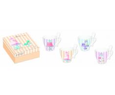 Baci Milano Kaffeetasse und Löffel zum Backen 4 Stück