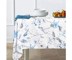 Lamberia Tischdecke, wasserfest, auslaufsicher, Polyestergewebe, Tischdecke für Küche, Esstisch, Dekoration 52x70 Blue Bird