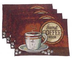 Hickoryville Platzsets, Kaffee-Motiv, 33 x 48 cm, 4 Stück Gourmet Coffee House