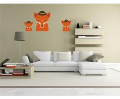 INDIGOS KAR-Wall-clm039-58 Wandtattoo fÃ¼rs Kinderzimmer clm039 - Lustige kleine Monster - Niedlichen Hund - Wandaufkleber 58 x 25 cm