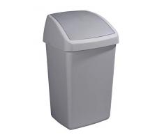 Sunware Delta Mülleimer 50 Liter Swing Deckel Farbe, grau, one Size