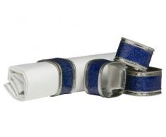 Premier Housewares Quadratische Serviettenringe, 4 Stück, saphirblau