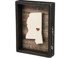 Primitives by Kathy Home State Pride Geschirrtuch Kastenförmiges Schild Mississippi