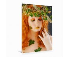 Calvendo Premium Textil-Leinwand 80 cm x 120 cm hoch Waldfee | Wandbild, Bild auf Keilrahmen, Fertigbild auf echter Leinwand, Leinwanddruck Menschen Menschen