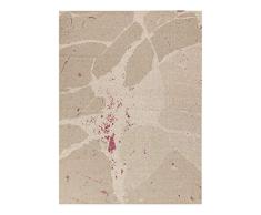 Solo Rugs Teppich, Bio-Cracks, modernes Flachgewebe, handgeknüpft, 183 x 23 cm, cremefarben
