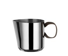 Alessi edo Vi PU302 Milchtopf aus Edelstahl, Griff aus Edelstahl, mit PVC-Beschichtung, Braun