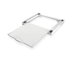 Meliconi Universal-Set für Waschmaschinen und Trockner mit ausziehbarer Ablage, Weiss, M