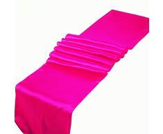 Packung mit 5 12 X 108 Satin Tischläufer für Hochzeit Bankett Tisch Party Braut Dekoration in Rose