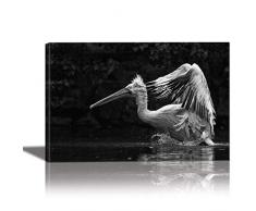 Eurographics Gemälde mit gefalteten Flügeln, 61 x 91 cm, Schwarz/Orange/Beige/Grün/Gelb