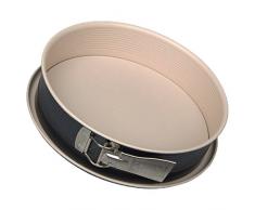 Zenker Springform Ø 26 cm CREME NOIR, Backform mit Flachboden und Auslaufschutz aus Stahlblech, runde Kuchenform mit keramisch verstärkter Antihaftbeschichtung (Farbe: Crème/Anthrazit), Menge: 1 Stück