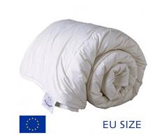 Devon Duvets EU - Britische Handarbeit Natürlich Wolle Bettdecke (Sommer Gewicht) 300gsm (3-7 TOG) King Size Bett (240cm x 220cm)
