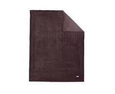 s.Oliver Uni Cosycomfort Kuscheldecke, Polyester, Dunkelbraun, 200 x 150 cm
