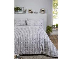 Rapport Arran Flannelette Duvet Cover Set - Grey - Single Bettbezug, grau, Einzelbett