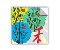 Artwall Kunstdruck auf Leinwand Jan Weiss Sonnenschirm Parade appeelz Abnehmbarer Graphic Art Wand 36x36