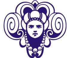 INDIGOS 4051095025061 Wandtattoo W253 Ornament 80 x 73 cm, blau