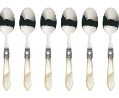 Bugatti Oxford OXBAM-N3207 Kaffeelöffel 6-er Set, Edelstahl/ABS (Acrylnitril-Butadien-Styrol), 21 x 18 x 3 cm, elfenbeinfarben, bunt