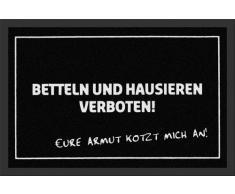 empireposter Betteln & Hausieren verboten - Fussmatte, GrÃ¶Ãe: 60 x 40 cm, Material Polypropylen