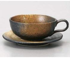 World Ceramic Japanese Mino-Yaki Keramik Schale für Tee, Reis, Suppe und Untertasse, 605-256