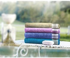 Santens Duschtuch ohra 68140, Baumwolle, Pfingstrose, 68 x 140 cm