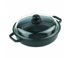 KUHN RIKON 37134 Kochgeschirr Topf Kochtopf Cook Star Bratentopf mit Glassdeckel 24L/28cm Aluminium antihaftbeschichtet