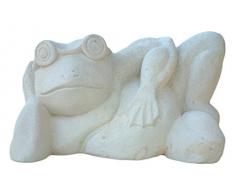 NOVICA 279.740,4 cm Frosch entspannt Sandstein Skulptur